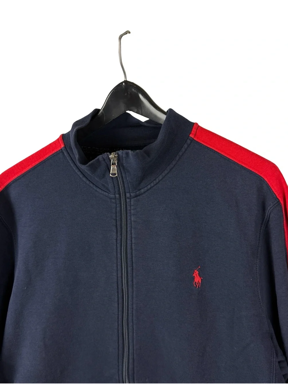 Vintage 2000s Polo Ralph Lauren Blue Red Full Zip Track Style Jacket Size L